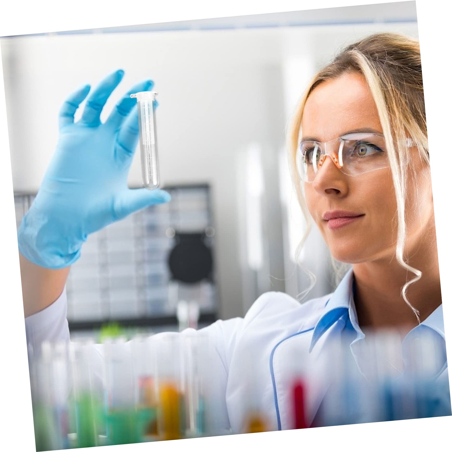 200 Pezzi Provette Centrifuga da 10ml in Plastica Tappo a Scatto, Alta Trasparenza e Pareti Lisce, per Biologia Molecolare e Uso Laboratorio Scientifico