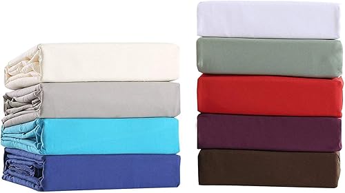 Miniatura 6 de Decent Collection Juego de sábanas de algodón peinado de 550 hilos, 6 piezas, para bolsillos profundos de 15-18 pulgadas (1 sábana bajera, 1 sábana
