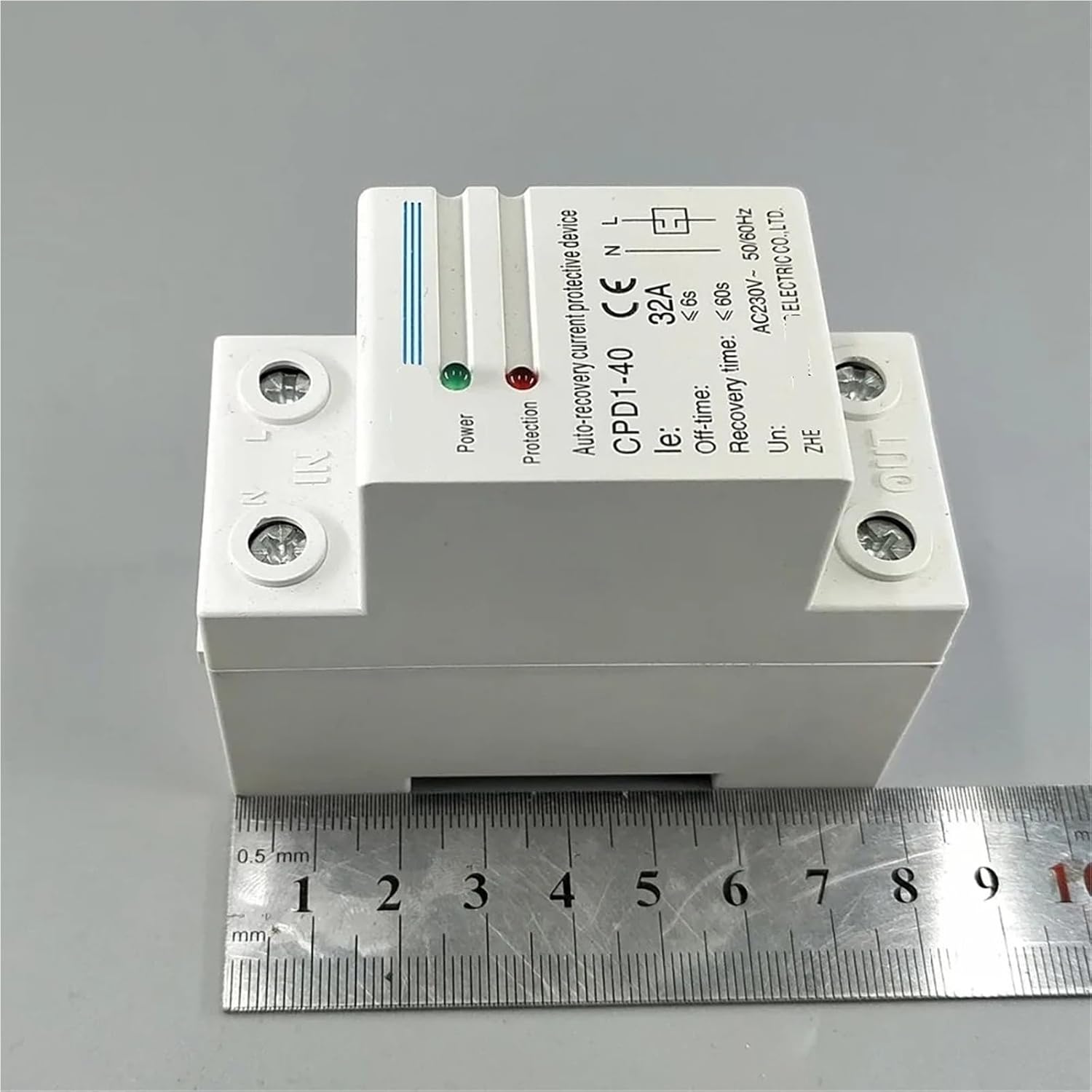 32A 230V 50/60hz Din Rail Automatic Reconnect Over Current Protective Device Protector 1Pcs