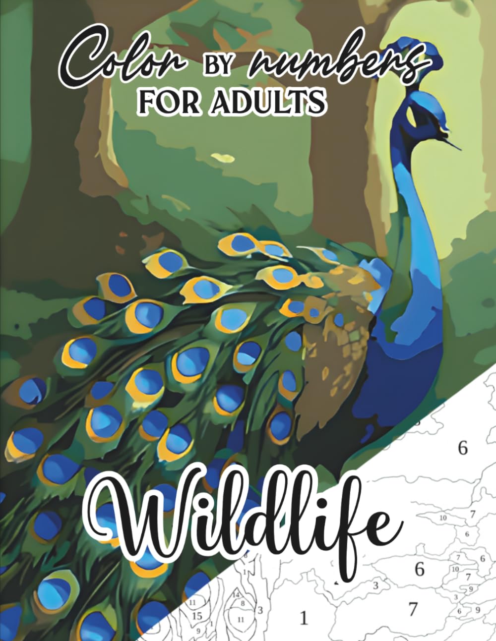 Color by numbers for adults: Wildlife