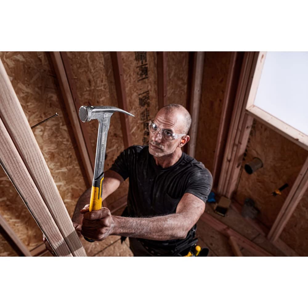 DeWalt DWHT51138X 14 oz XP Latthammer mit geriffelter Fläche, Magnet und MIG-Schweißverbindung