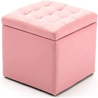 Foot Stool Footrest Footstool Foot Stool Dressing Table Footrest Sofa Stool, European Shoe Bench, Home Living Room, Stool Storage, Storage Stool 40×40×40cm Seat Storage