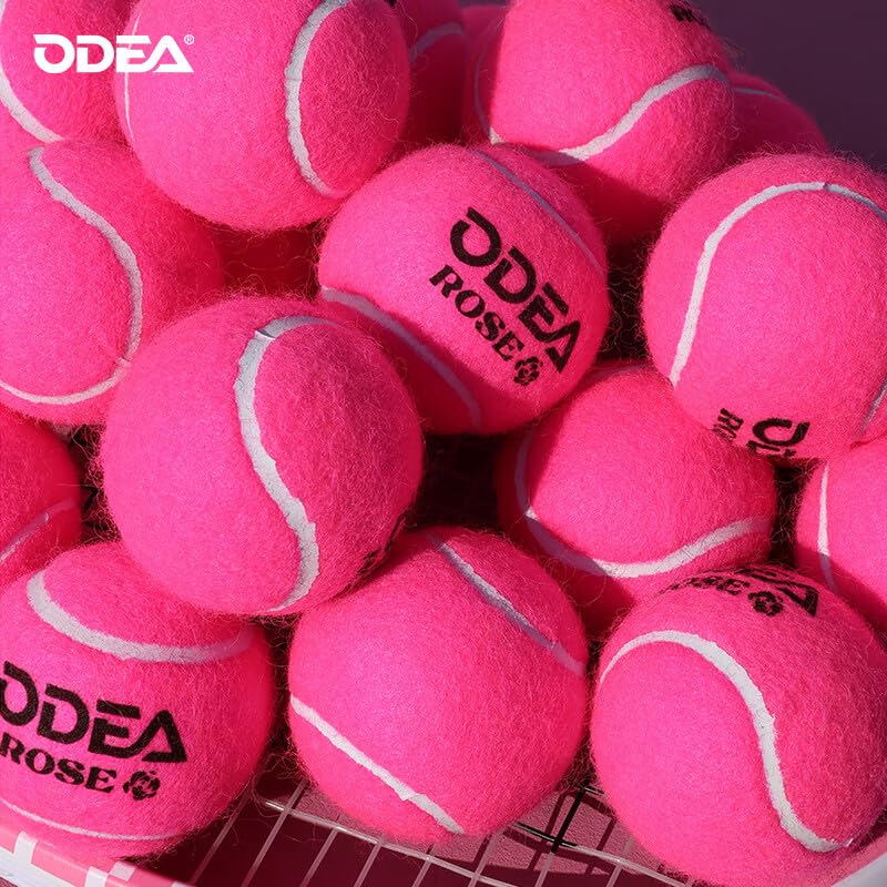 Odea Rose Pink Tennis Balls,Durable Felt & Precision Control