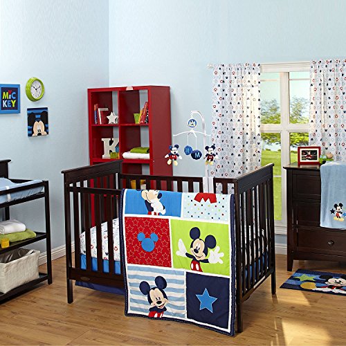 Disney Mickey Mouse 3 Piece Crib Bedding Set