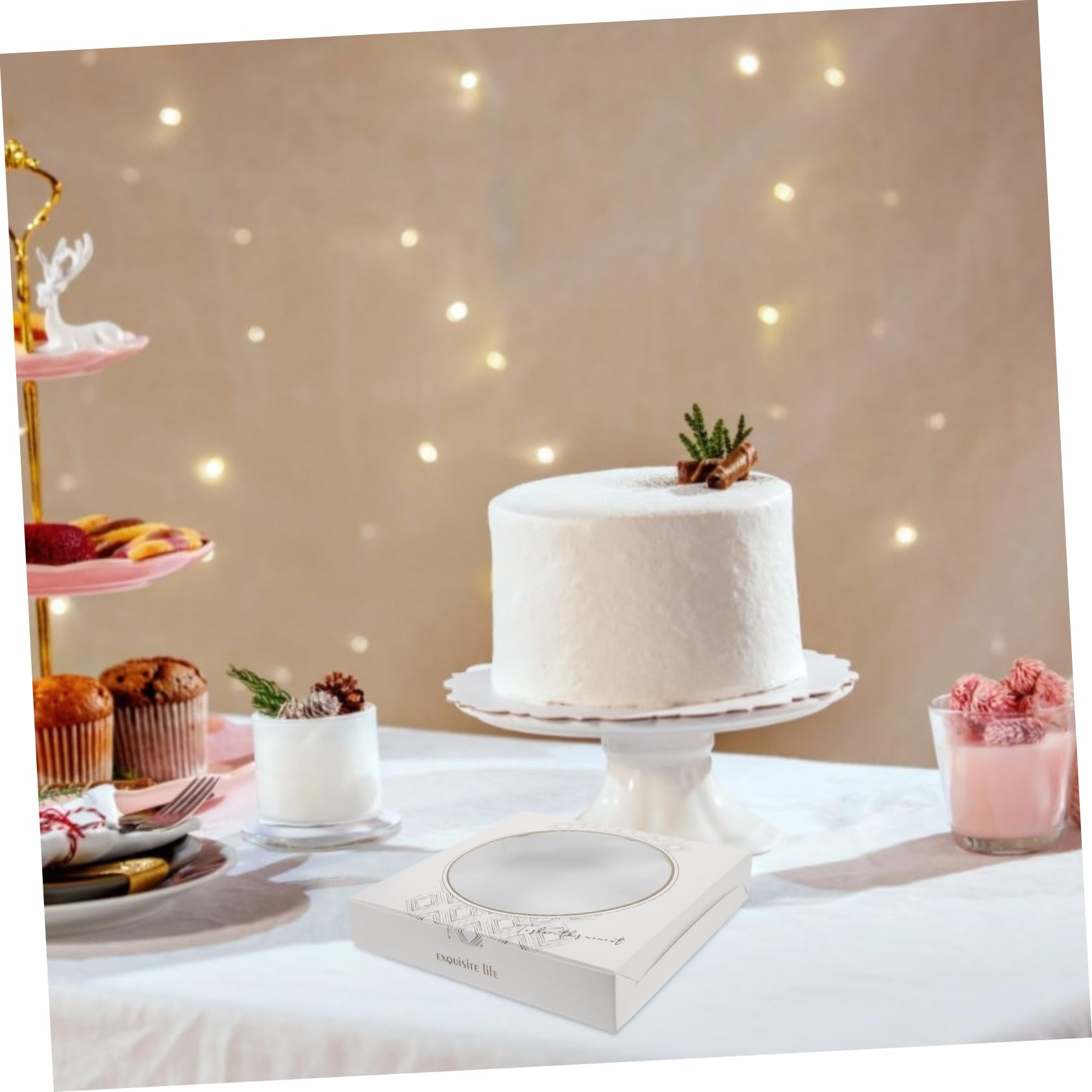 CHILDWEET Pizza Boxes for Restaurant Paper Takeout Container Mini Folding Boxes with Window