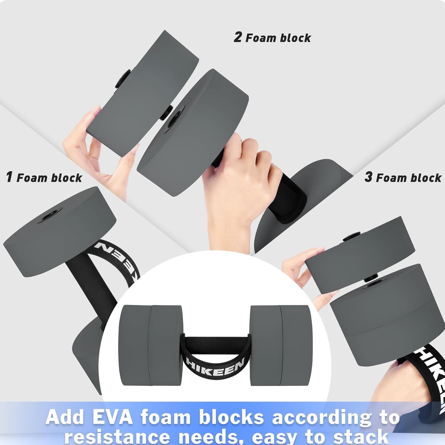 BOOSTEADY Accesorios para Mancuernas de Ejercicio Acuático, Peso de Piscina de Espuma EVA, Repuestos y Paneles de Espuma para Mancuernas de Agua - Aquagym Rehabilitación y Natación