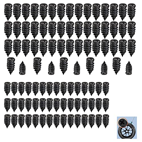 Wzttdm 100 Pcs Tire Repair Rubber Nail, Self-Service Vacuum Tire Repair Nails with Screwdriver for Car Motorcycle ATV Tire Puncture Repair (50 S+50 L)