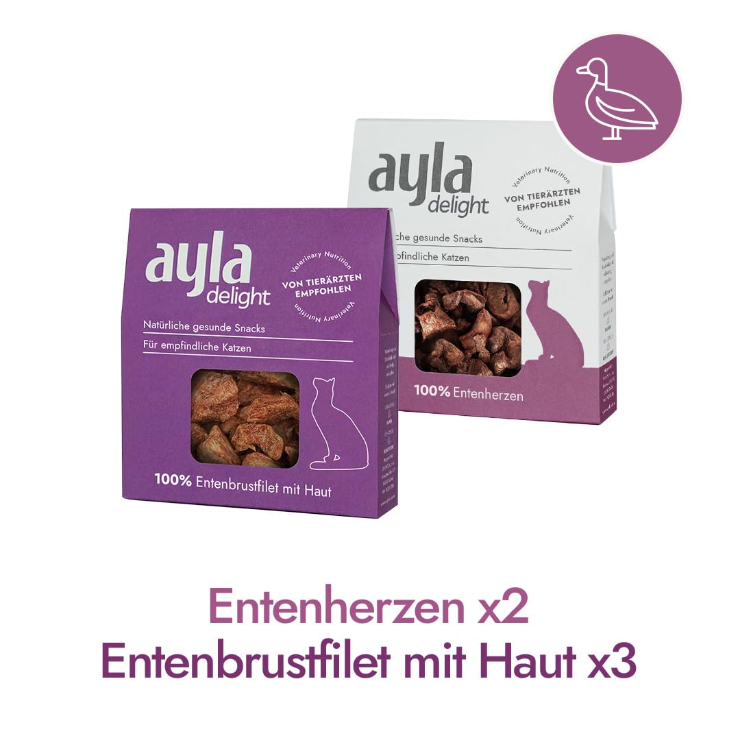 AYLA Mélange de canard premium pour chats lyophilisé 5 x 28 g