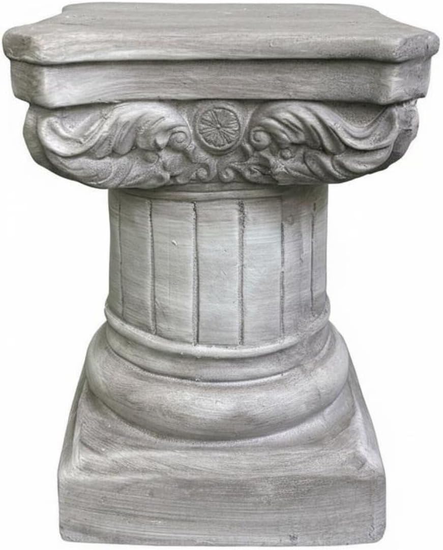 Roman Column Pedestal European Style Decorative Garden Column Ornate Carvings Greek Pillar Statue Base for Courtyard