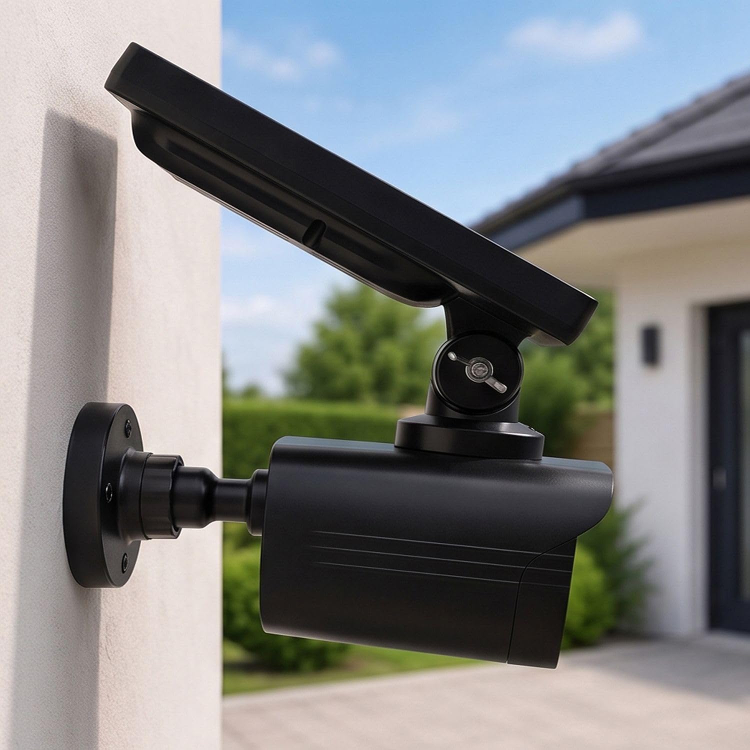 Maclean Fotocamera solare imitazione con sensore, illuminazione a LED e