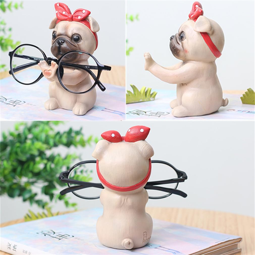 RURUOGUK Eyeglass Holder Glasses Display Stands Spectacles Holder, Home Office Desk Decorative Glasses Accessories (Pug) - Image 4