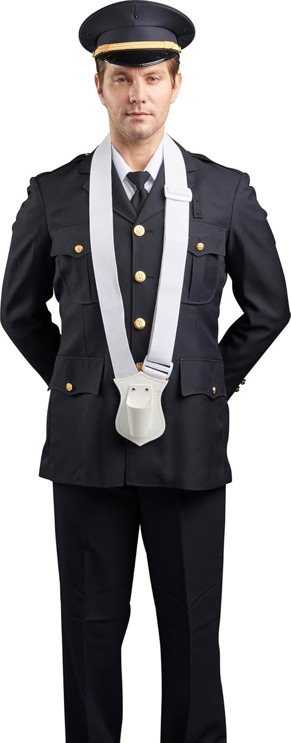 JAY PEE Parade Flag Carrier Single Strap or Double Strap Web Nylon Flag Carrier Sling Color Guard Flag Holder Black or White