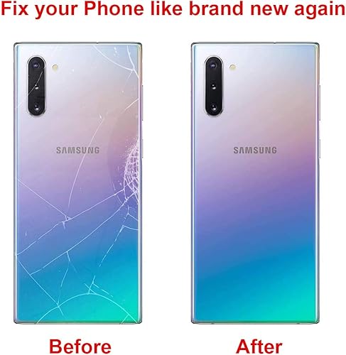 Miniatura 5 de Reemplazo de cristal trasero trasero para Samsung Galaxy Note 10 de 6.3 pulgadas con kit de herramientas de reparación y adhesivo preinstalado (Aura