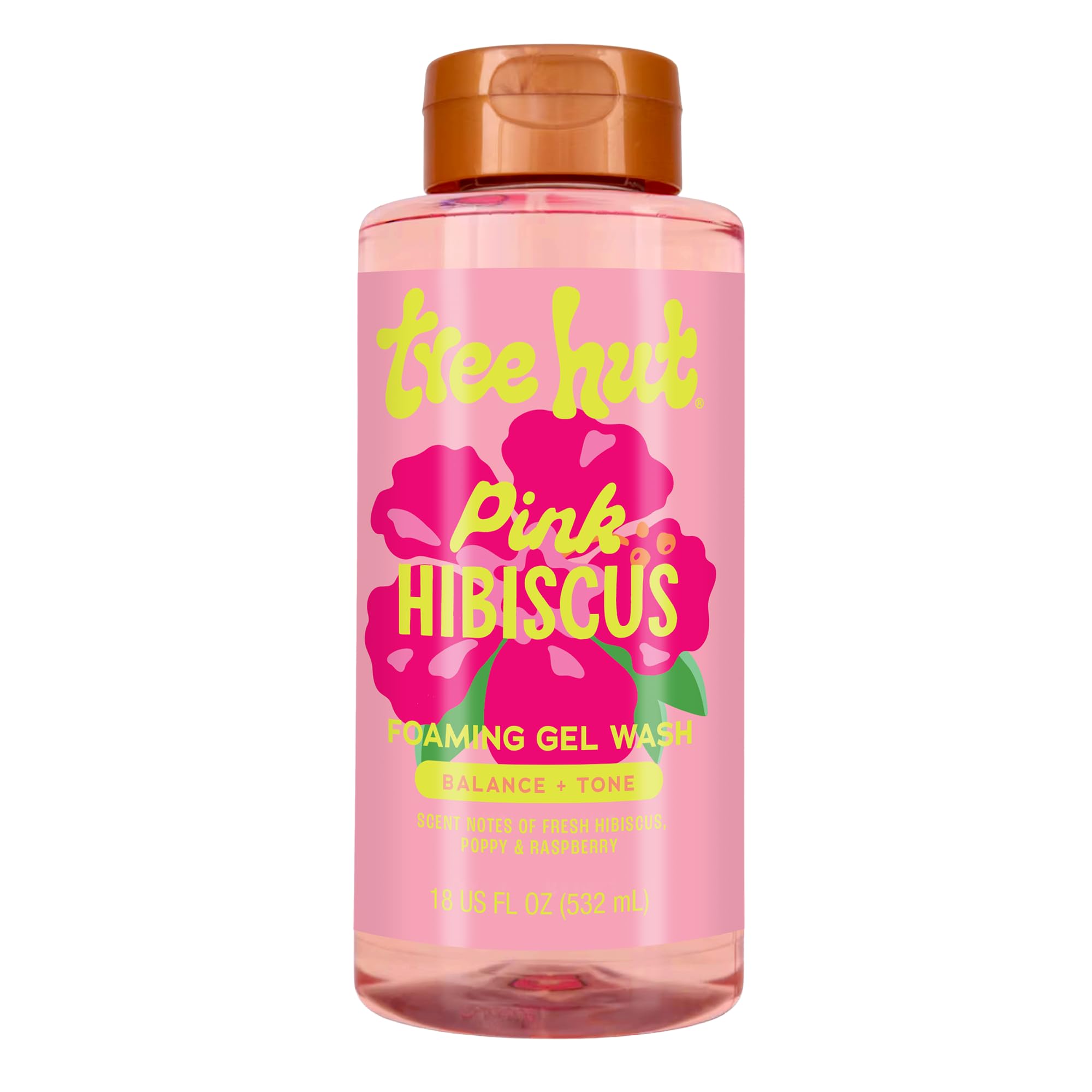 Tree Hut Pink Hibiscus Radiant & Refreshing Foaming Gel Wash, 18 oz.