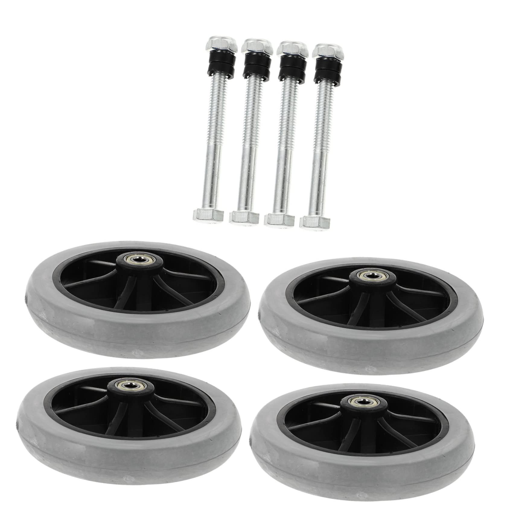 Ruedas Delanteras para Silla de Ruedas, Recambio 4 Piezas Abs Pvc Acero | Repuesto Compatible Andador y Uso Interior o Exterior, Rodaje Suave y Resistente al Desgaste