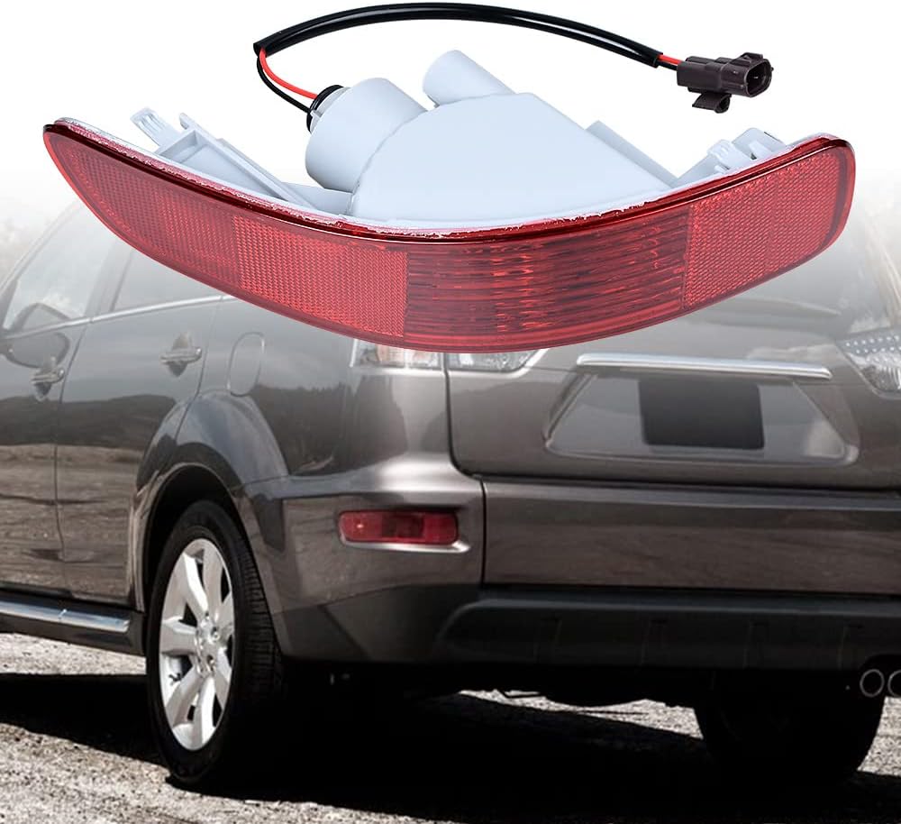 Astra Depot Left Right Rear Bumper Tail Fog Light Reflector Compatible with Mitsubishi Outlander 2007-2012