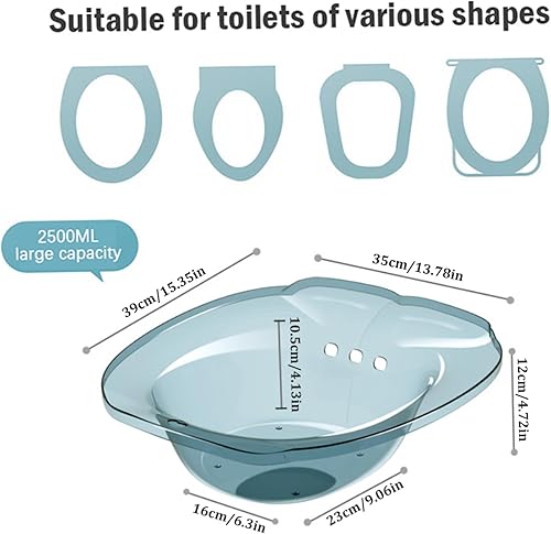 Miniatura 3 de Baño plegable para inodoro para hemorroides, seguro para mascotas, lavabo de baño con limpiador extraíble, bañera profunda con orificio para colgar,