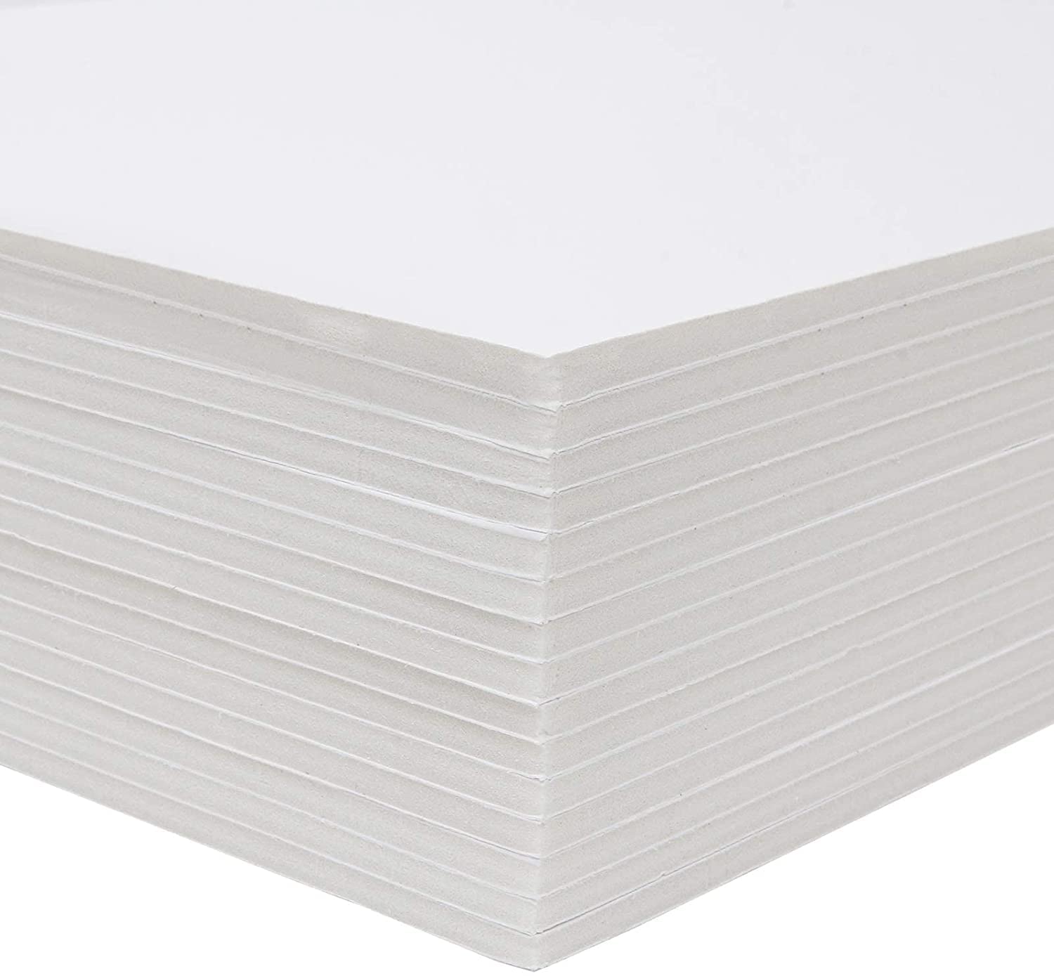 Lot De 16 Plaques Carton Plume A3 ASelected - 5 Mm D'épaisseur, Mousse Polystyrène, Blanc, Pour Maquettes, Expositions Et Affichage Carton Mousse 5 Mm