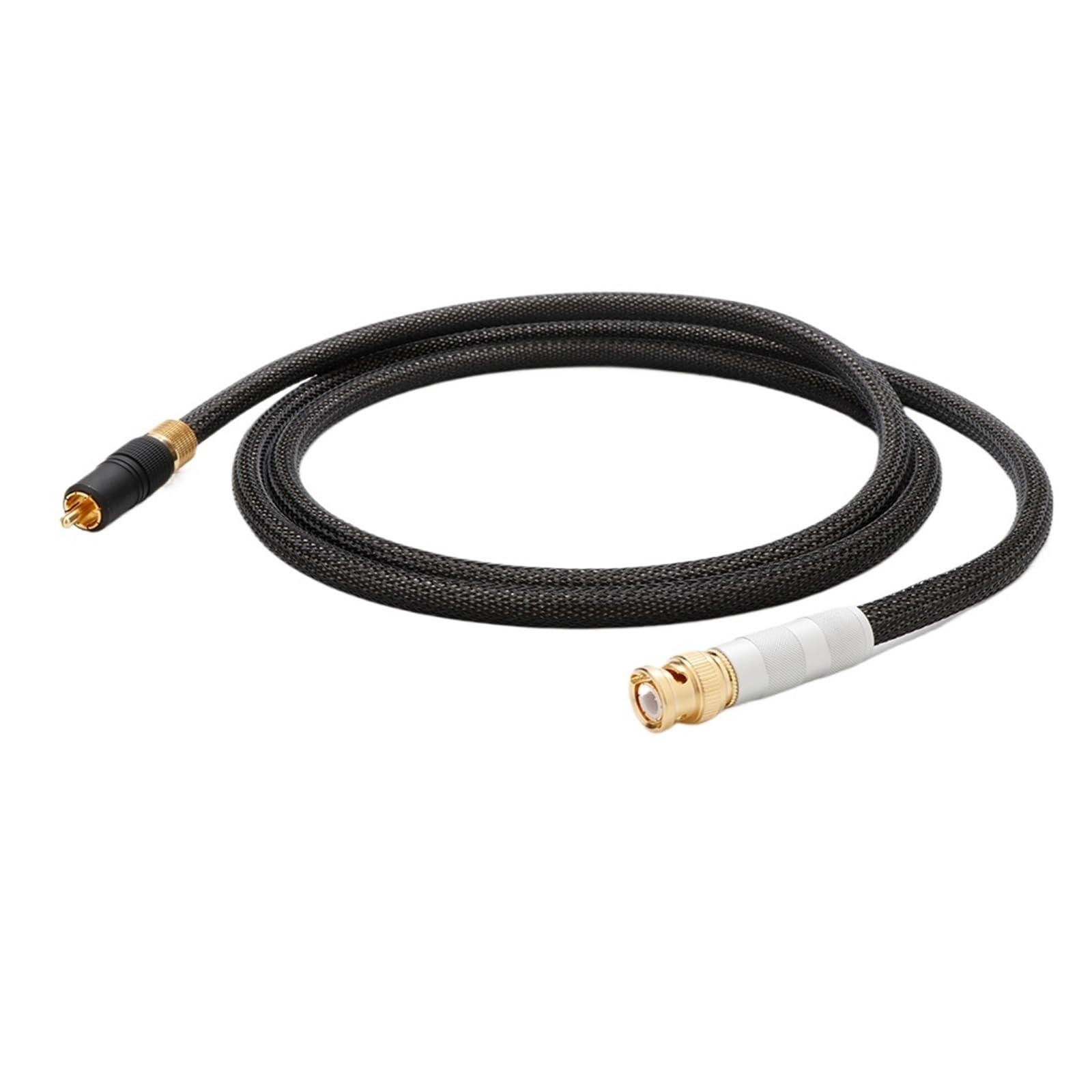 Cavo Coassiale Digitale HiFi Da 75 Ω BNC A BNC/RCA – Rame OCC Placcato Argento, Connettori Placcati Oro, 5N OFC, For Audio E CCTV(BNC to RCA,2m)
