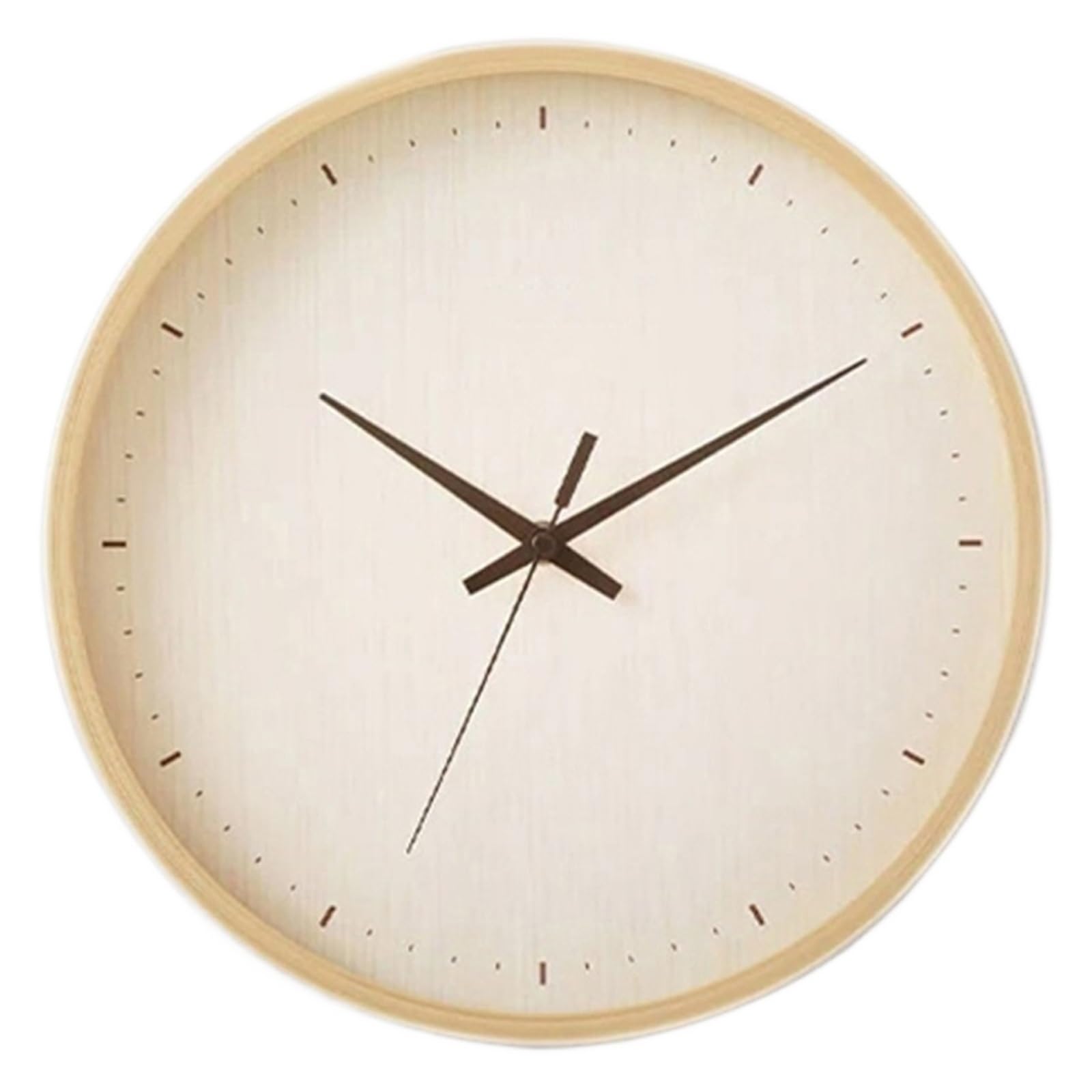 S5b8W3g7 Modern Quartz Scandinavian style clock with battery powered silent operation mix and match Wall Clock(Natural color)
