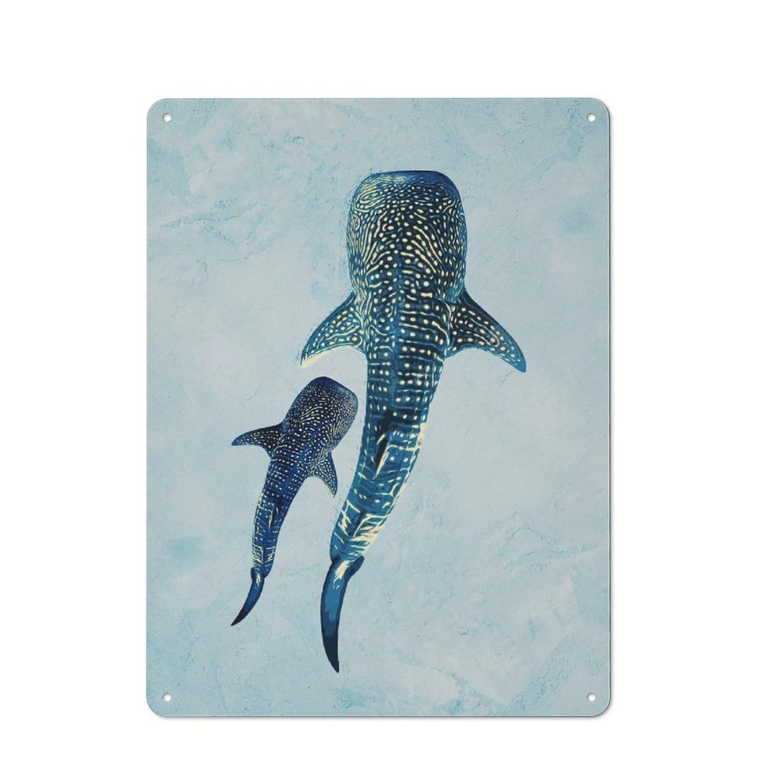 Ocean Giants Rustic Tin Sign 40x30cm, Shed Style Utility Space Decor for Patio Bar, Workshop, Shed Or Kitchen