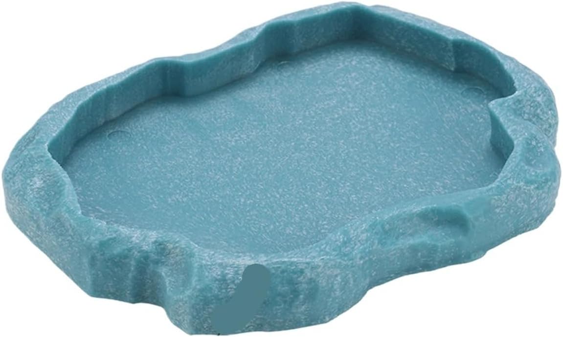 ABS Resin Reptile Rock Food and Water Dish Feeder Bowl for Tortoise Lizard Lizard Feeder Reptile Bowl Reptile Feeder(Type4)