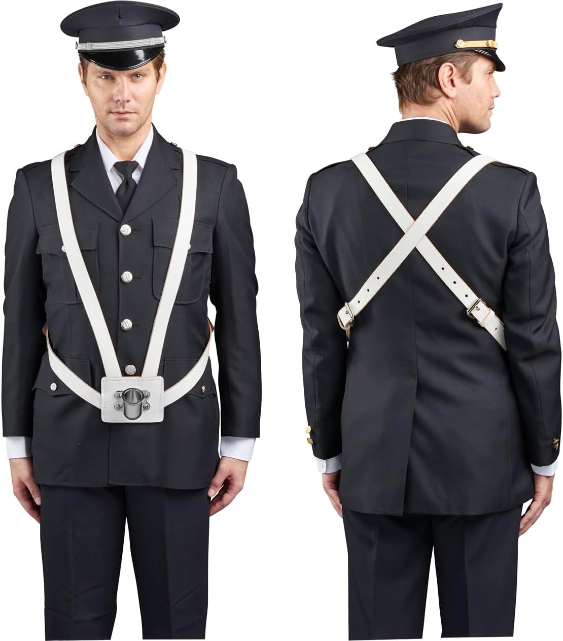 JAY-PEE Parade Flag Carrier Leather Sling Carrying Belt
