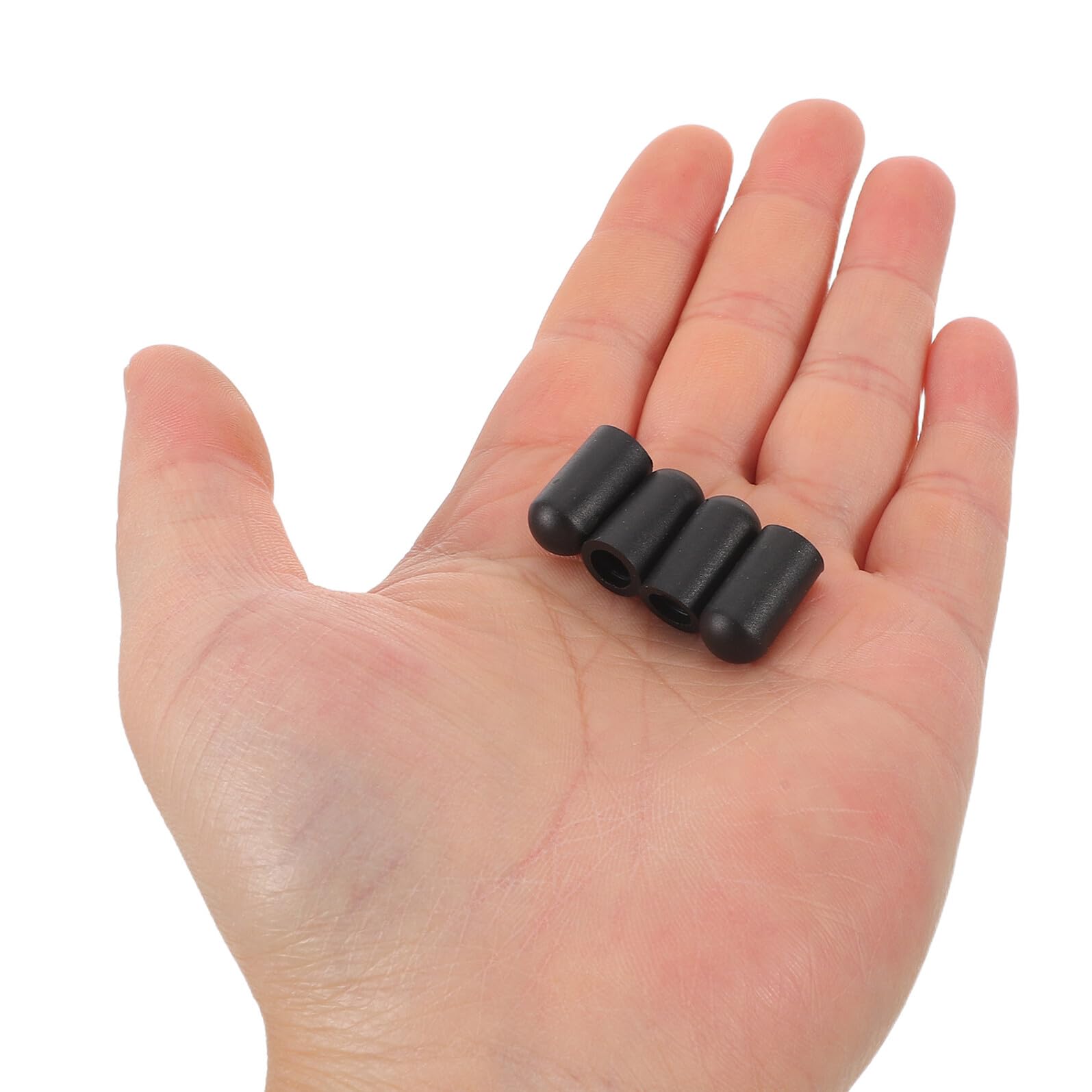 Yardwe 20pezzi Punte in Silicone Nero per Sordina per Bacchette di Coperture per Esercizi Silenziosi per Batteria Smorzatori di Ricambio per Bacchette Foro