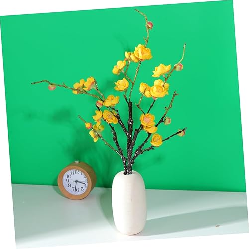 Vista 9 de DECHOUS 3 Pcs Silk Flowers Artificial Blossoms Fake Flowers for DIY Decorative Bouquets