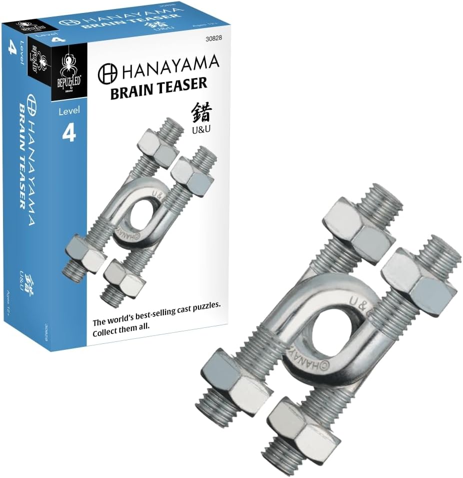 Bepuzzled U & U Hanayama Cast Metal Brain Teaser Puzzle (Level 4)