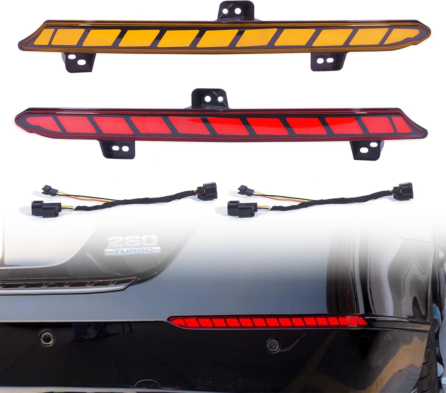 Rear Bumper reflector Light for 10th Gen Honda Accord 2018 2019 2020 2021 2022 Tail Brake Lights (Rear Bumper Lights)