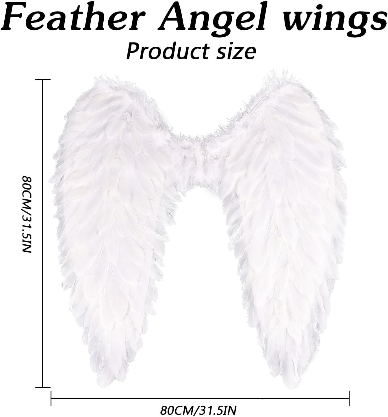 THARAHT Feather Angel Wings with Adjustable Elastic Strap Suitable for Photography Role Playin