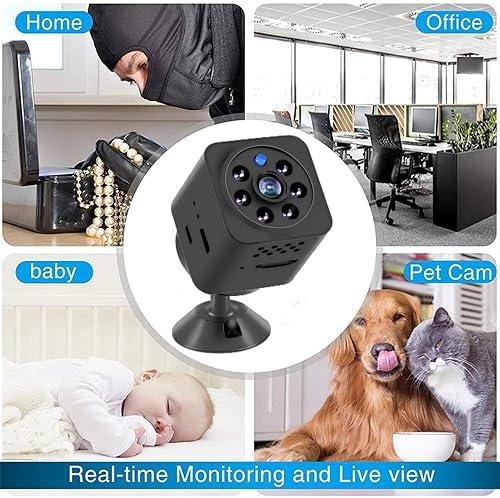 Miniatura 7 de Mini cámara para el hogar HD cámara interior para la oficina en casa cámara de control de aplicación de seguridad para mascotas bebé (solo video)