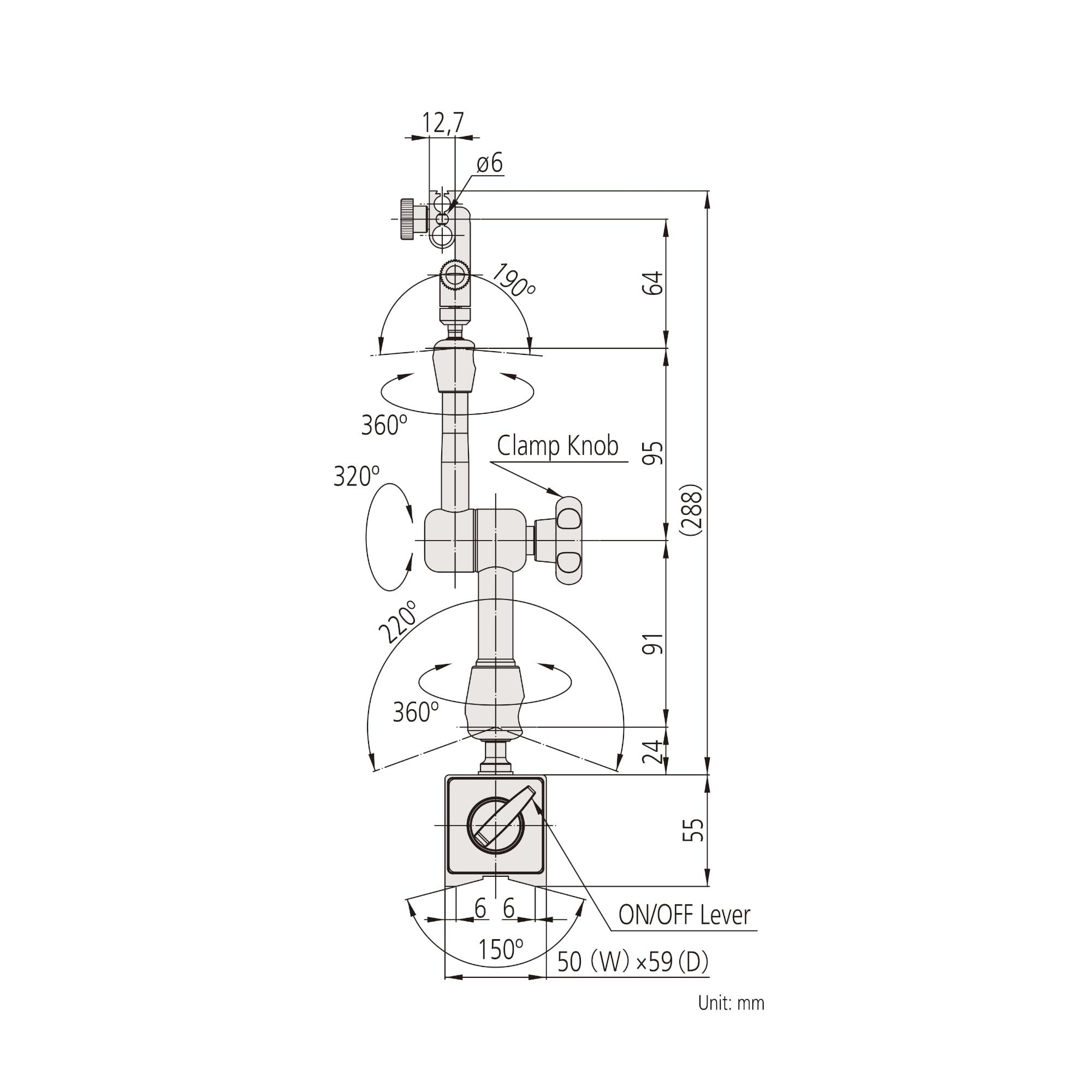 Amazon | ミツトヨ(Mitutoyo) マグネチックスタンド 7032-10 | ゲージ 