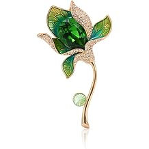 Brooch 18k Gold Plated Crystal Brooch Chinese Style Ladies Elegant Corsage Accessories Vintage Style Flower Brooch Suitable for Ladies Brooches for Women