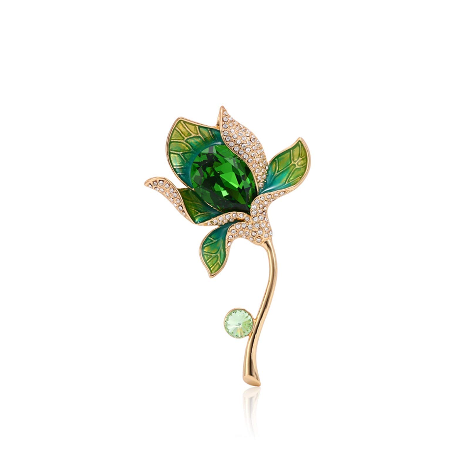 Broszka 18k Pozłacane Kryształ Broszka Chiński Styl Panie Eleganckie Akcesoria Corsage Vintage Kwiat Broszka Nadaje się Do Panie Broszka damska