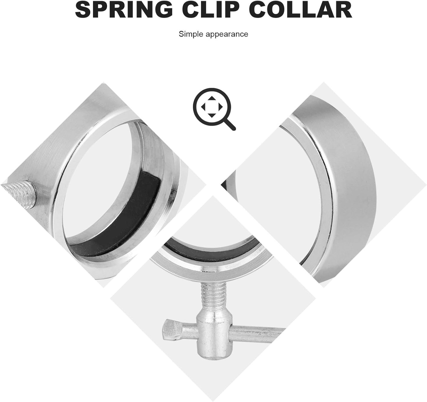 Barbell Collars Heavy Duty Exercise Clip for Weightlifting Spring Locking Design for Cross Fitness Training Easy to Install and Carry