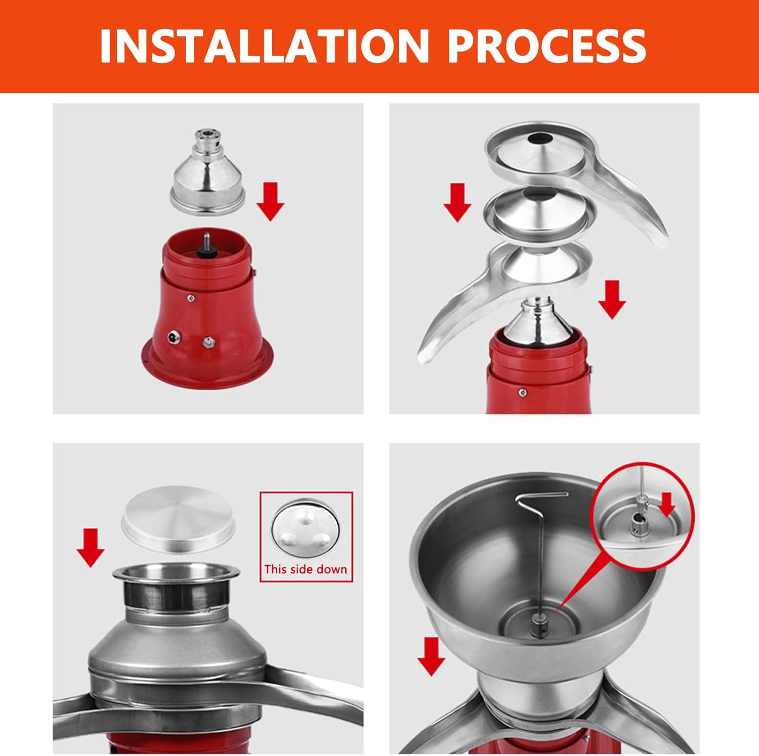 Four-step visual guide for milk separator installation