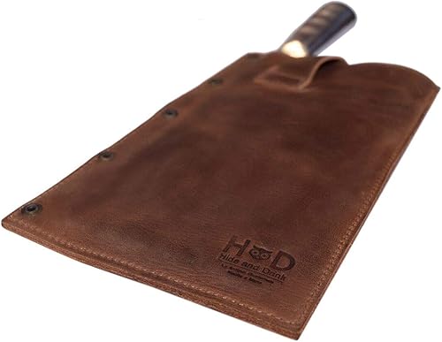 Miniatura 3 de Hide & Drink, Funda para cuchillo de carnicero, se adapta a cuchillos (4.25 x 8.25 pulgadas), funda rústica, cubierta de cuchilla, artículos