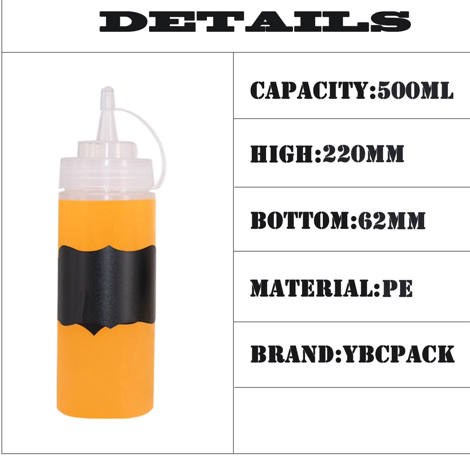 4 Bottiglie Spremibili YBCPACK 32oz - Con Dosatore E Scala Misura - Foto 4