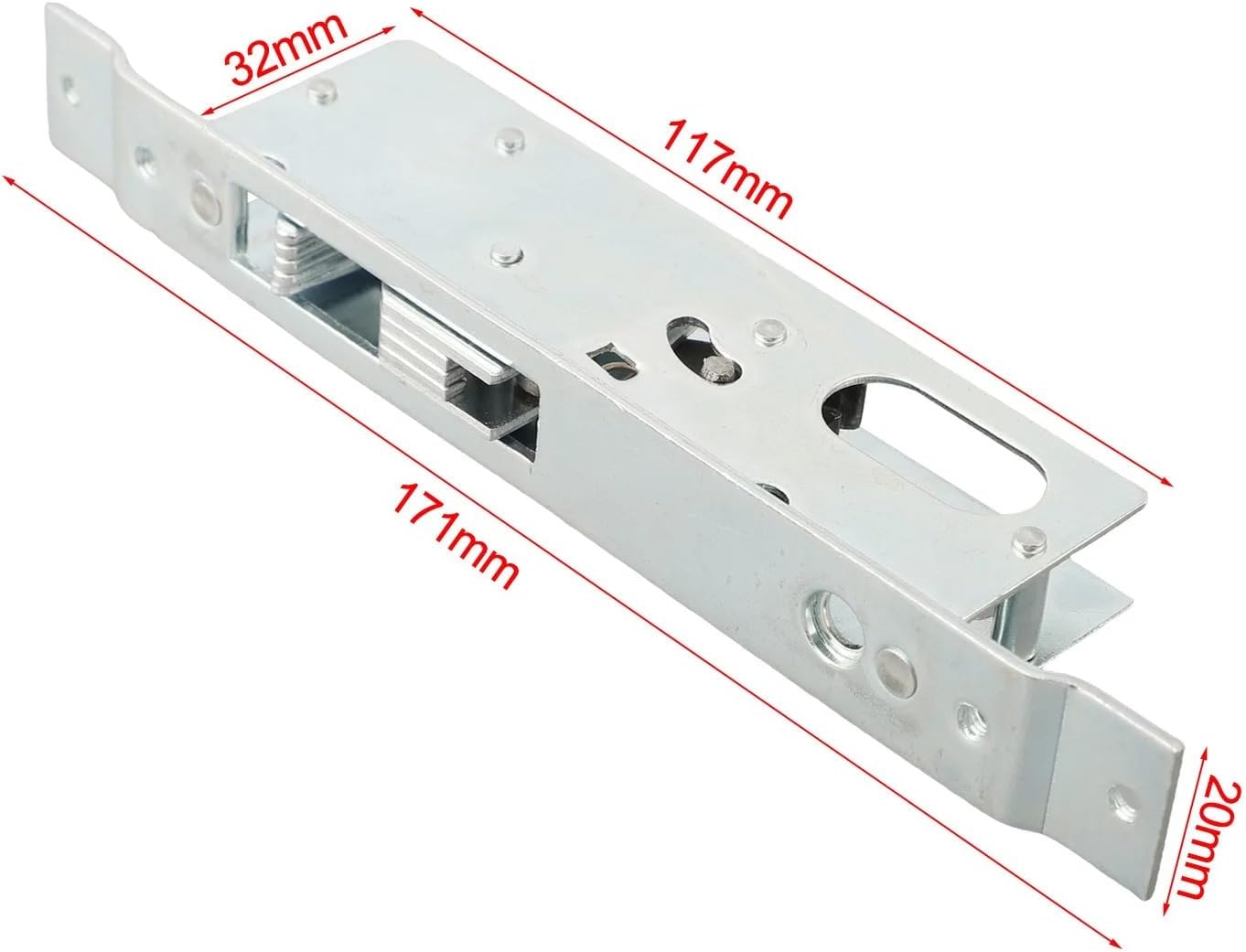Door Hook Lock Sliding Replacement with Keys 35-55MM 1Pcs