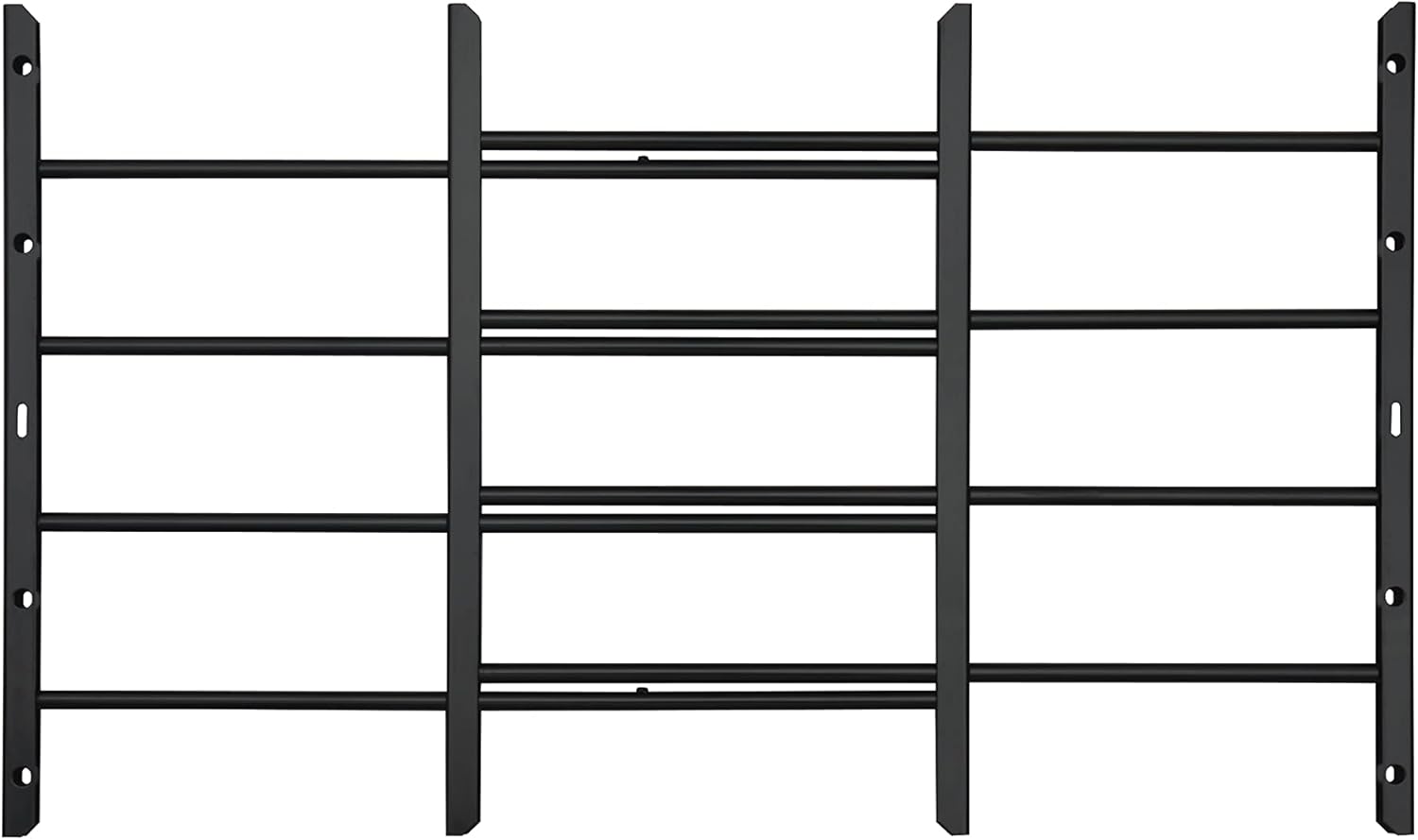 Grisham AWG Fixed Window Security Bars,(Black, 4Bars)18''H x 22''- 38''1/2 Adjustable Width Window Safety Guards for Children, Tubular Steel, Rust Resistant