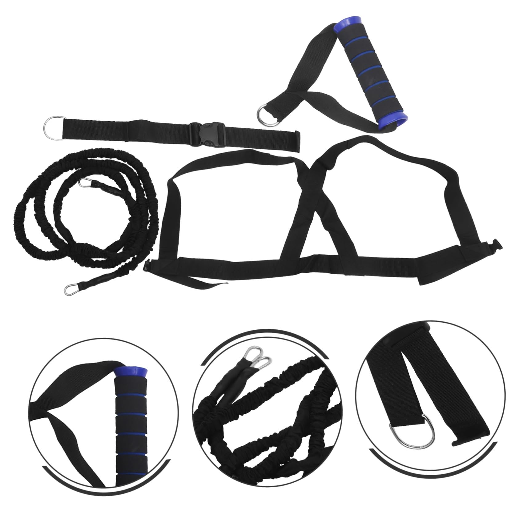 INOOMP Corda Di Resistenza Per Allenamento Doppia Fascia Di Resistenza Per Corsa Attrezzatura Per Forza Esplosiva Per Allenamento Di Salto Yoga Palestra Realizzato in Lattice Naturale