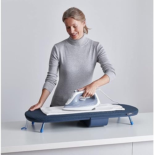 Miniatura 5 de Joseph Joseph Folding Tabletop Ironing Board with Iron Holder, Compact, Space-Saving, BlackBlue