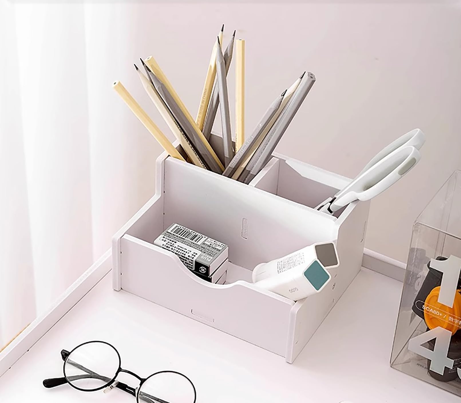 Extra große A3-Papierregale für Büro und Schule, weiß, Schreibtisch-Aktenregale, Schreibtisch, Briefablage, Zeitschriftenhalter