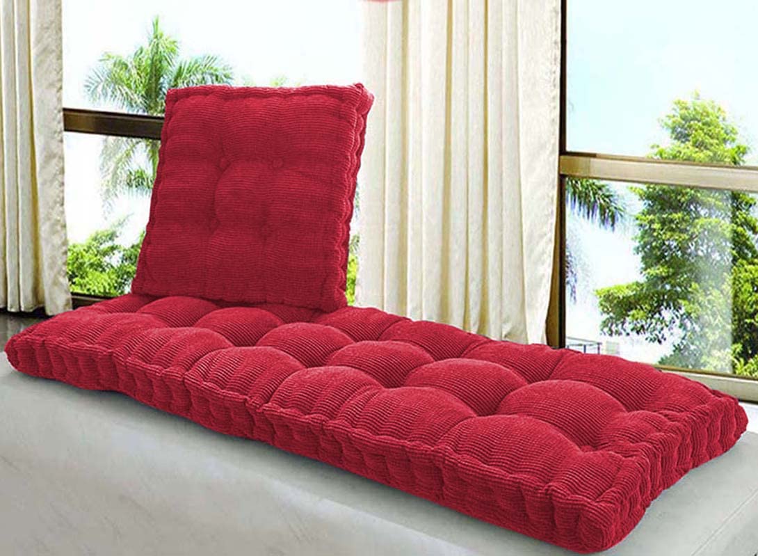 Coussin de banc épais contre le mal de dos pour canapé et sol rouge