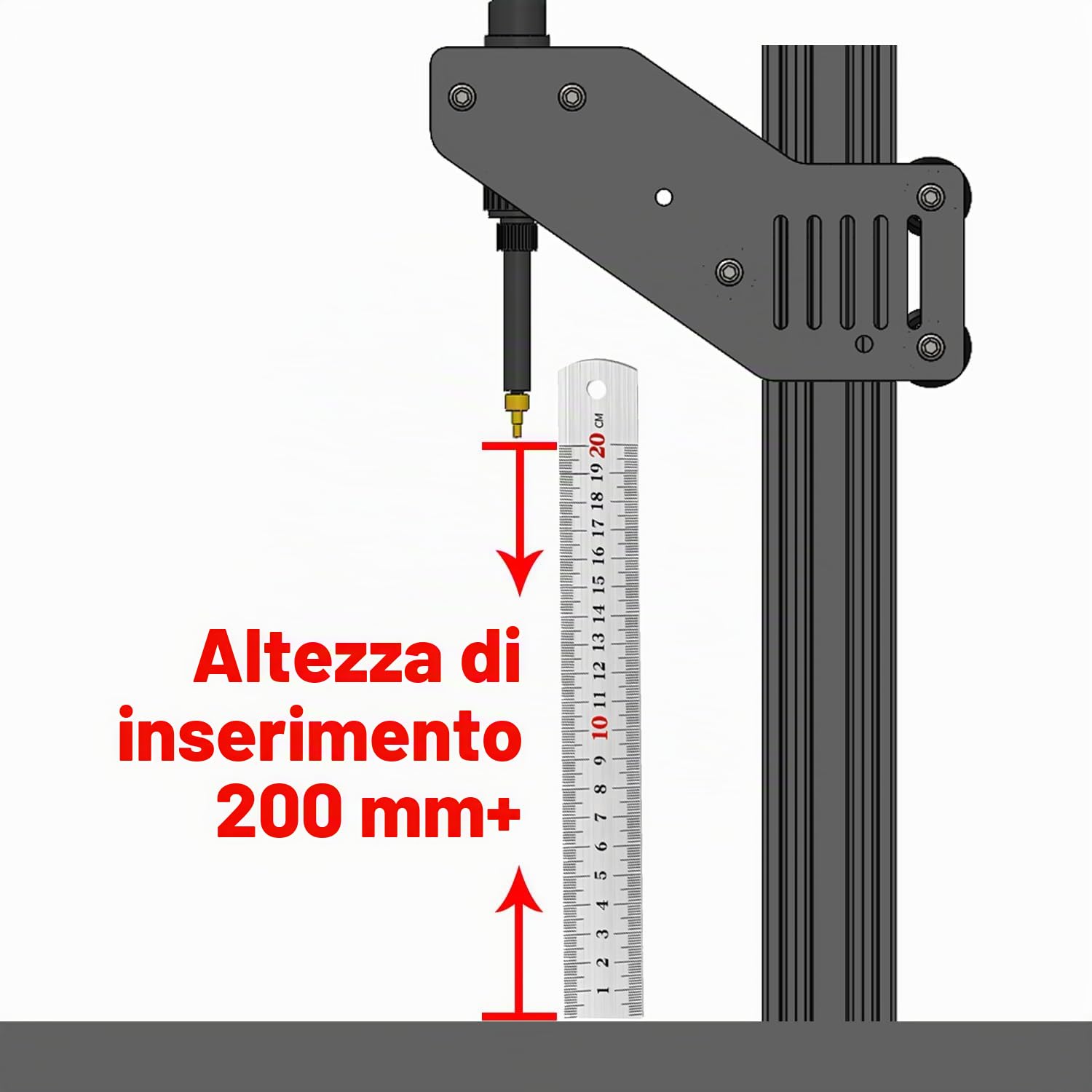 Pressa a calore verticale, set di utensili per il calore, inserti in ottone, stampa 3D, punta per filettatura dado zigrinato M2/M3/M4/M5/M6 (1/4)/M8 (ZW12Pro)