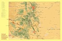 Vista 7 de Colorado Parques estatales & Federal lands Póster Mapa 24 x 36