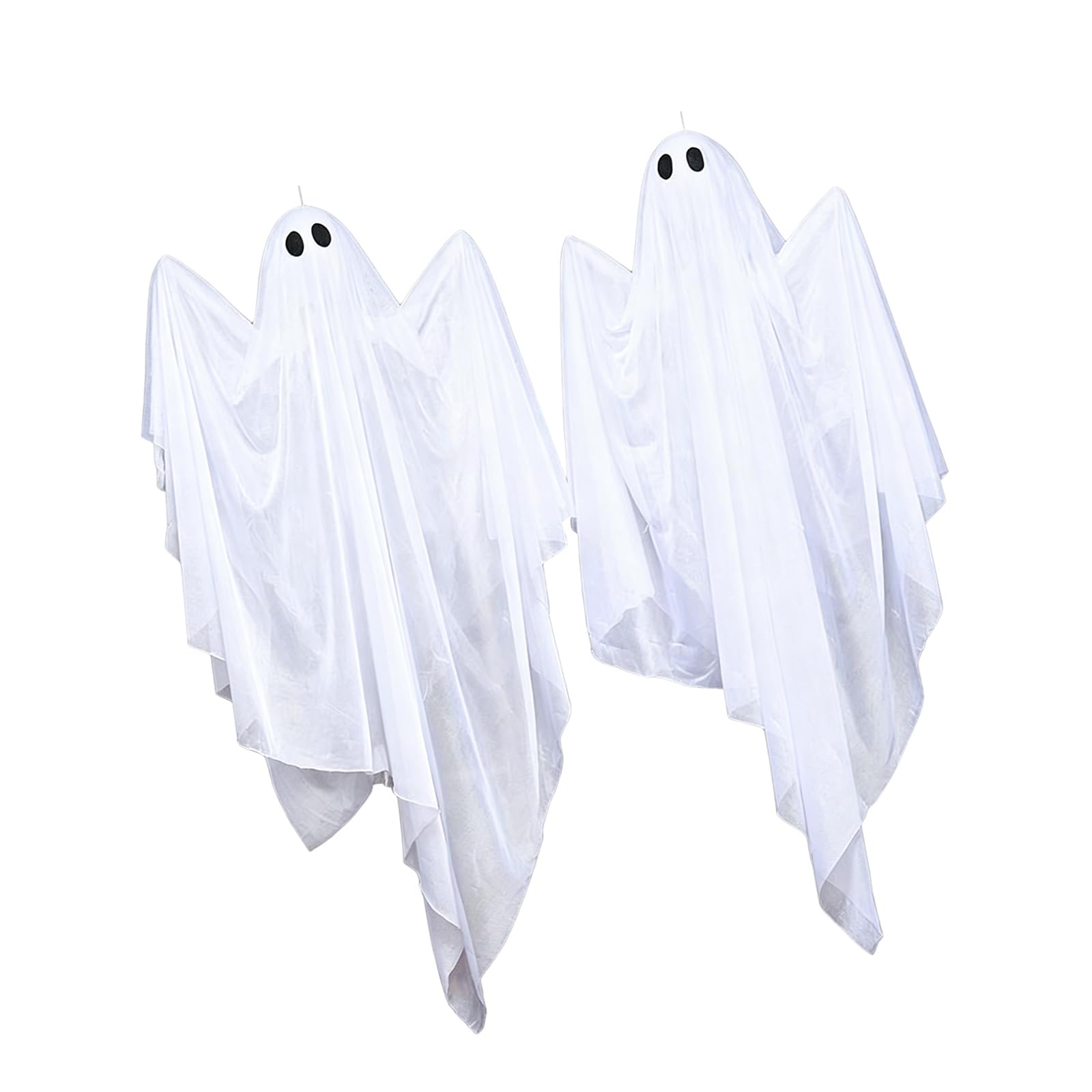 Whoasyst Large Glowing White Specter Hanging Pendant for Halloween Outdoor Party Decoration Ornament with LED Light Hanging Manifestation for Halloween