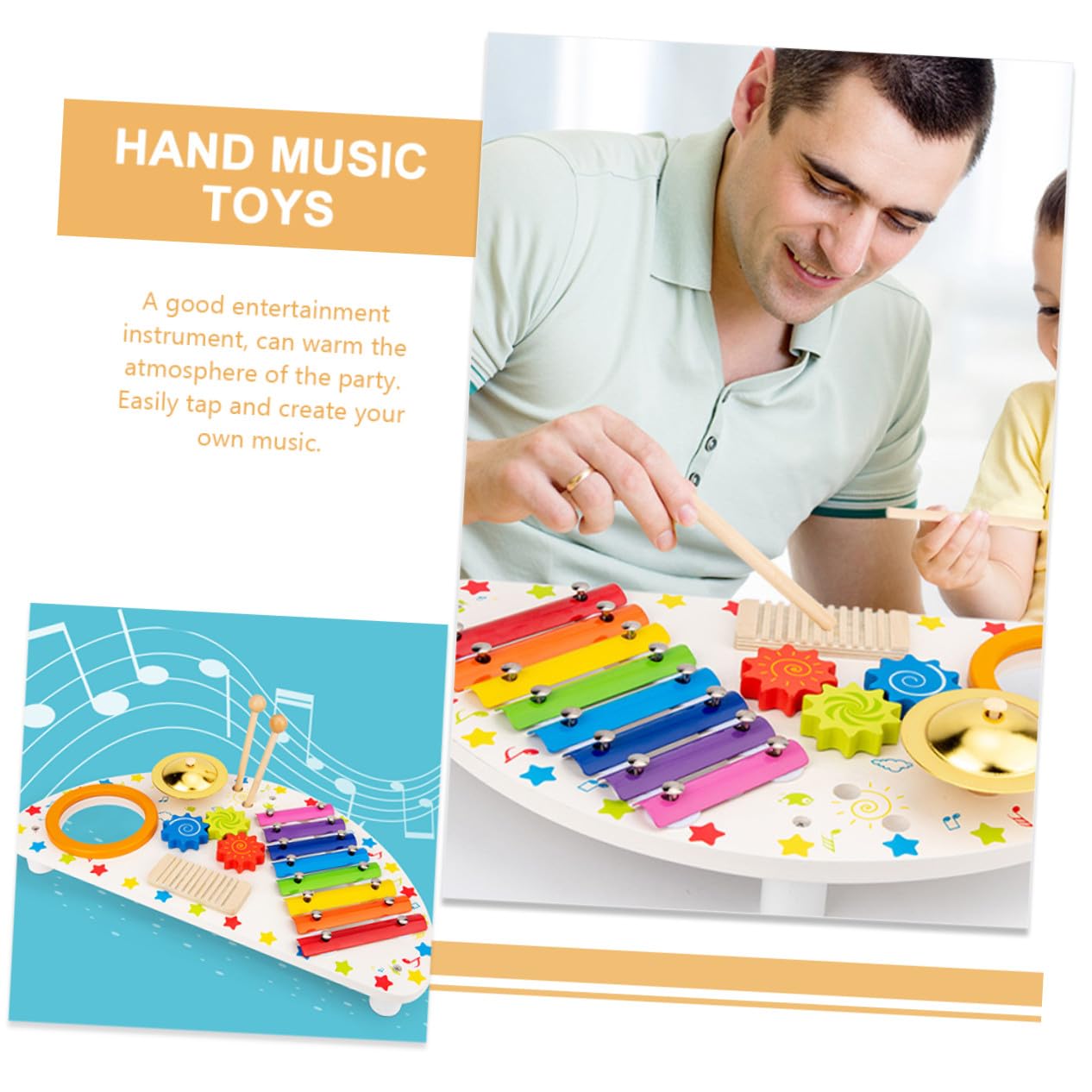 Instrumento Musical de Madera para Xilófono Montessori Juguete Educativo de Percusión para Bebés Desarrollo de Ritmo y Coordinación para Año Regalo para Cumpleaños y Fiestas